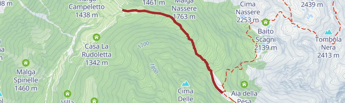Route map: Hike to Rifugio Caldenave Claudio e Renzo